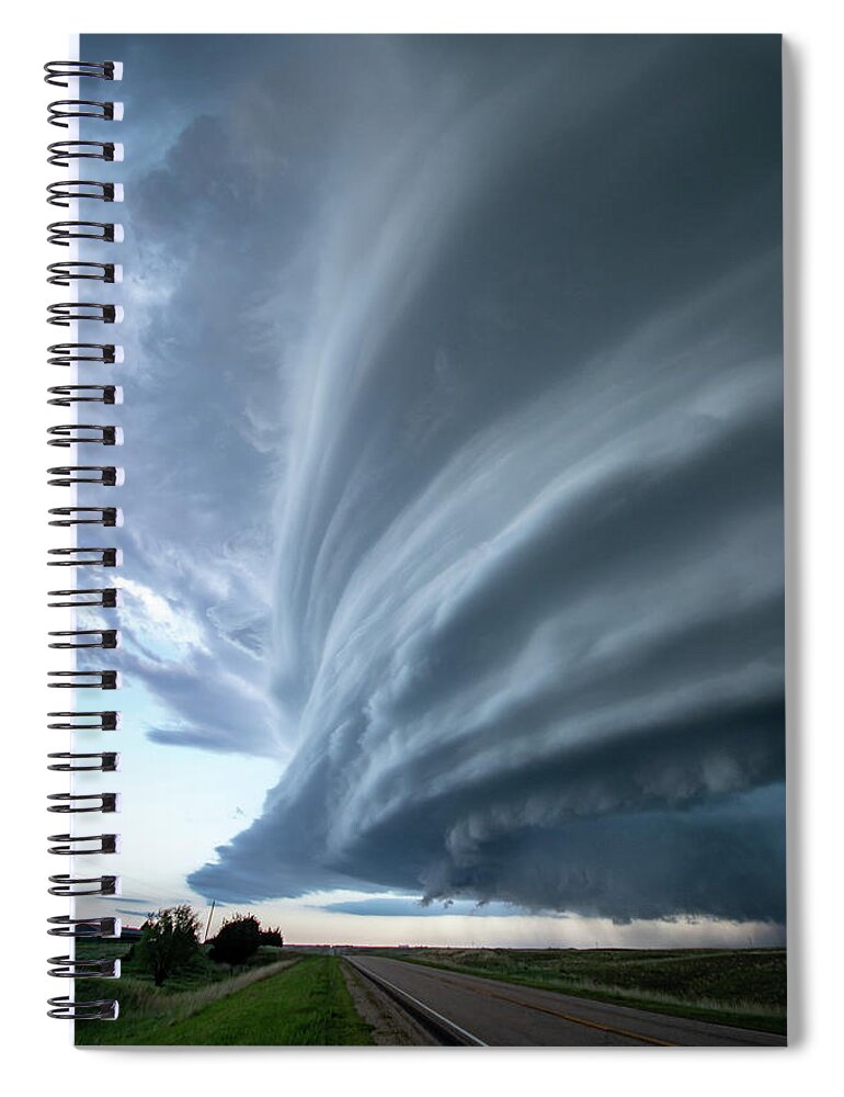 Mesocyclone Spiral Notebook featuring the photograph Mesocyclone Vertical by Wesley Aston