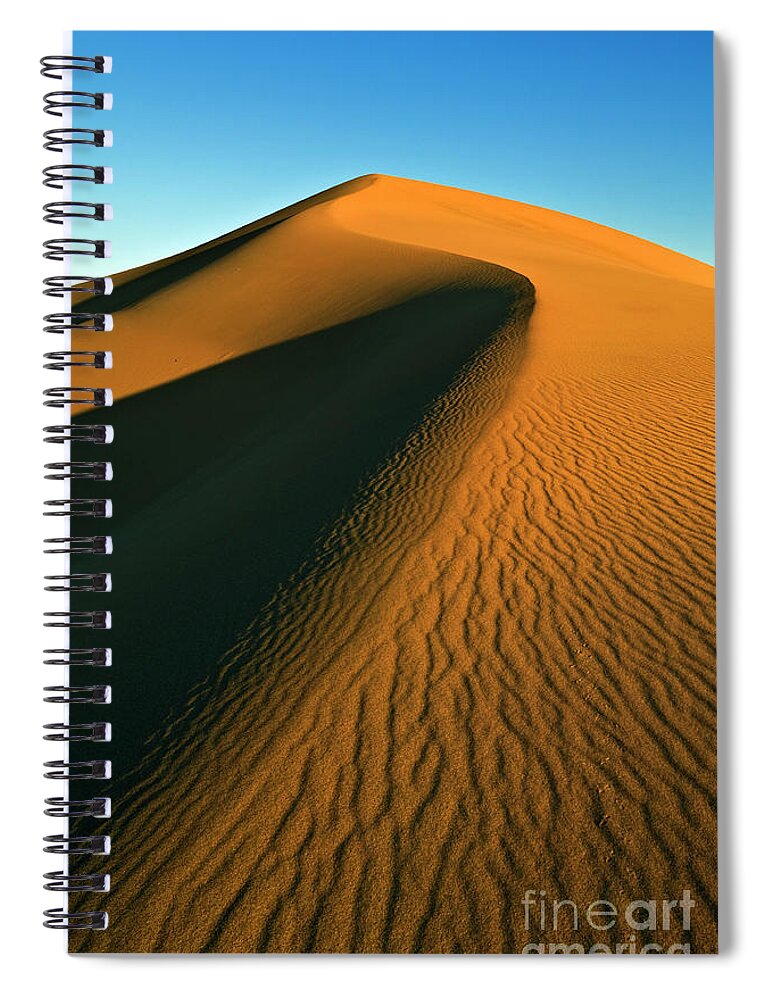 Mesquite Flats Sand Dunes Spiral Notebook featuring the photograph Mesquite Flats sand dunes, Death Valley, California by Neale And Judith Clark