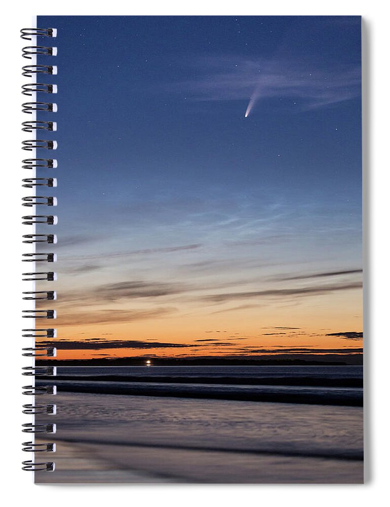 Comet Spiral Notebook featuring the photograph Message from the Universe - the Comet NEOWISE by Anita Nicholson
