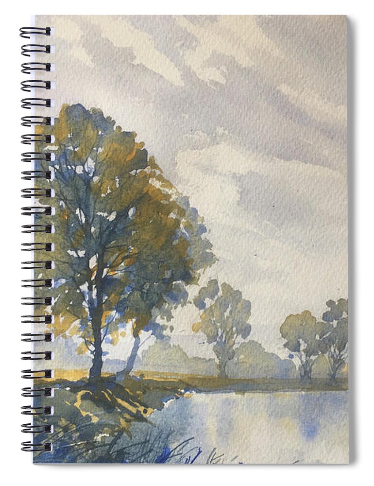 Watercolour Spiral Notebook featuring the painting Messing about on the River by Glenn Marshall