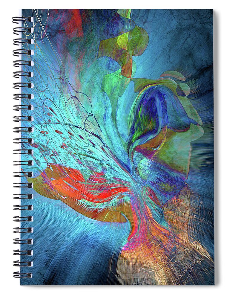  Metamorphosis Spiral Notebook featuring the digital art Metamorphosis by Linda Sannuti