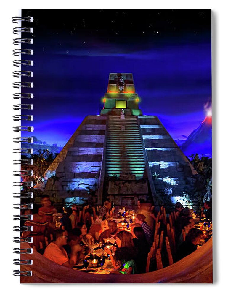 Wdw Spiral Notebook featuring the photograph Mexico Pavilion at Epcot by Mark Andrew Thomas