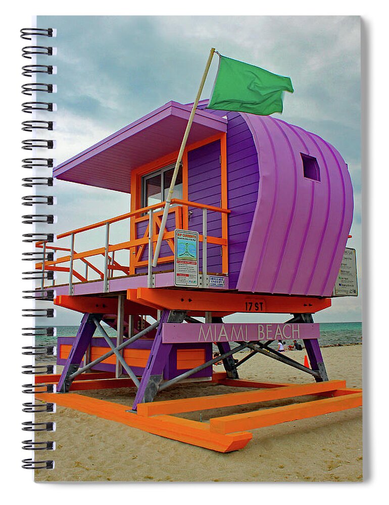 Miami Spiral Notebook featuring the photograph Miami Beach7931 by Carolyn Stagger Cokley