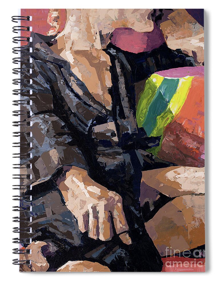 Oil Painting Spiral Notebook featuring the painting Michael's Robe, 2013 by PJ Kirk