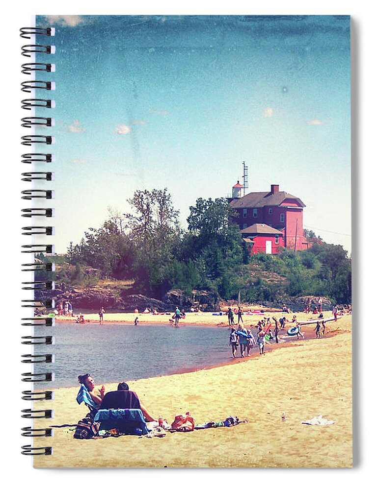 Michigan Beach Spiral Notebook featuring the photograph Michigan Beach by Phil Perkins