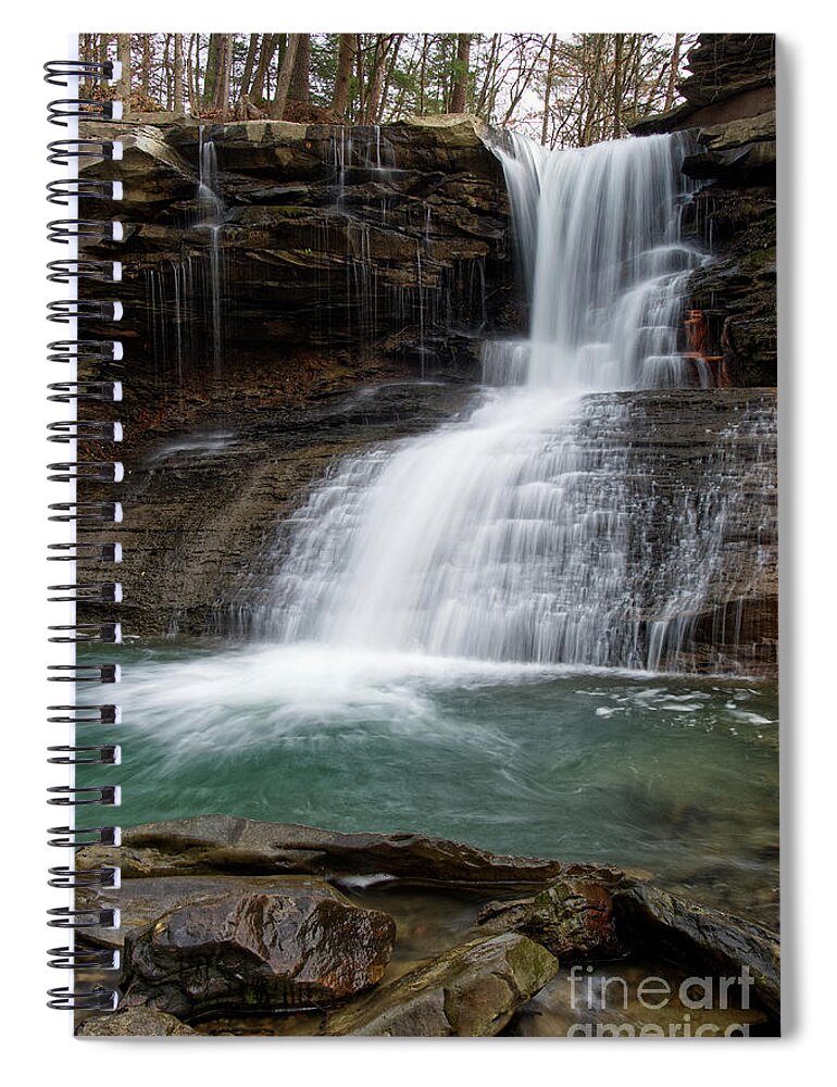 Falls Spiral Notebook featuring the photograph Middle Fork Falls 4 by Phil Perkins