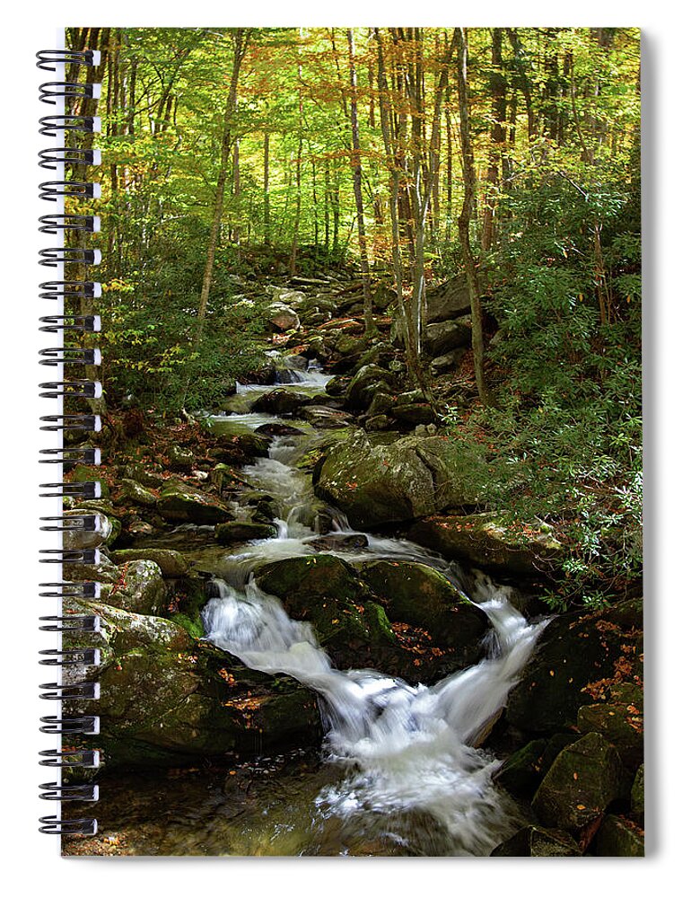 Creek Spiral Notebook featuring the photograph Middle Prong by Gina Fitzhugh