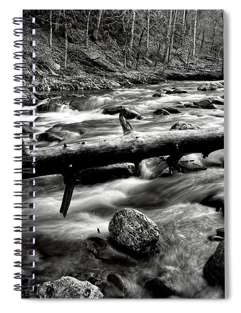 Middle Prong Trail Spiral Notebook featuring the photograph Middle Prong Little River 5 by Phil Perkins