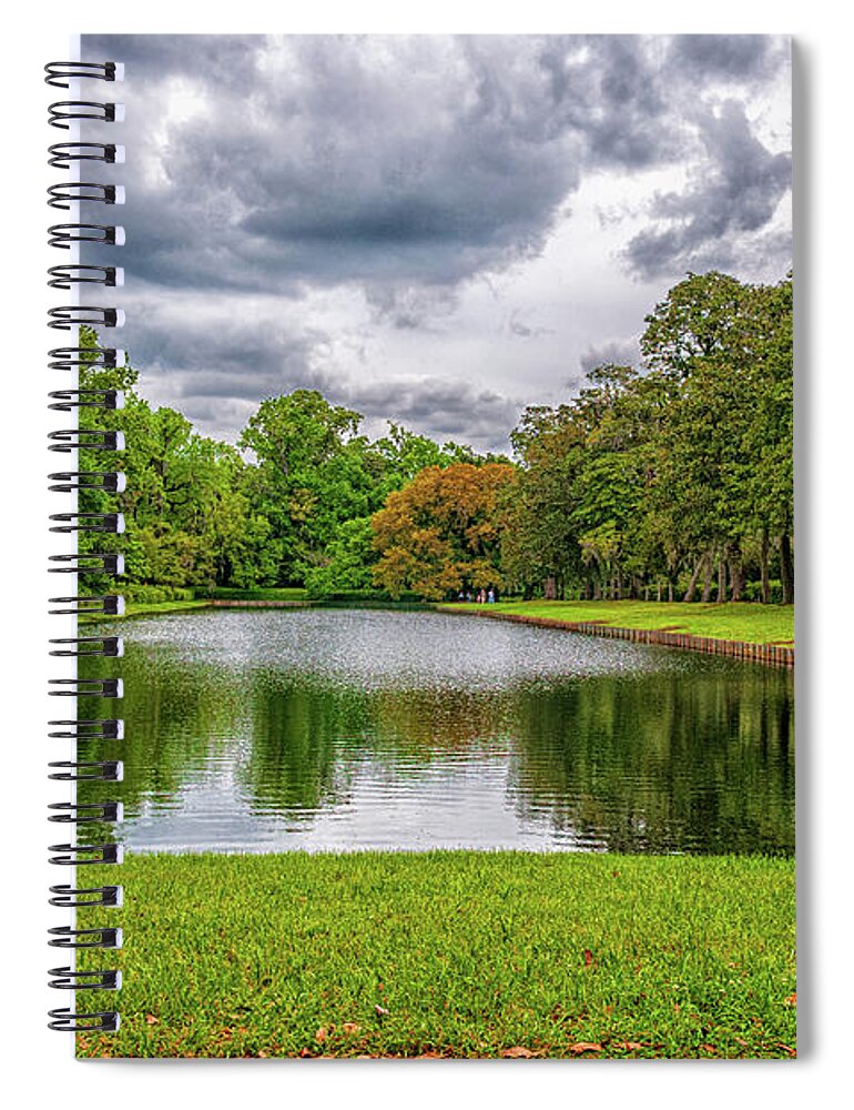 Middleton Plantation Spiral Notebook featuring the photograph Middleton Plantation Landscape, SC by Louis Dallara