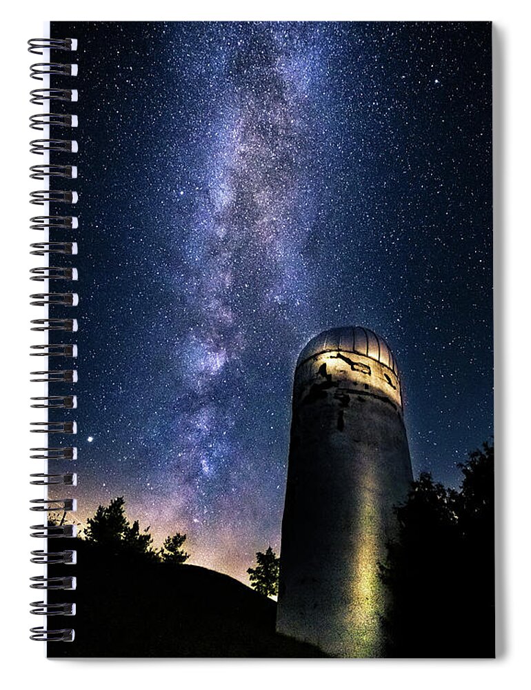 Country Spiral Notebook featuring the photograph Milky Way Silo by Dee Potter