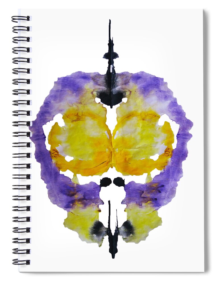 Purple Spiral Notebook featuring the painting Mind Blown Being by Stephenie Zagorski