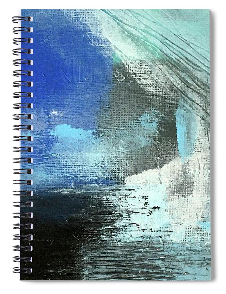 Acrylicabstract Spiral Notebook featuring the painting Mini April 21 by Suzzanna Frank