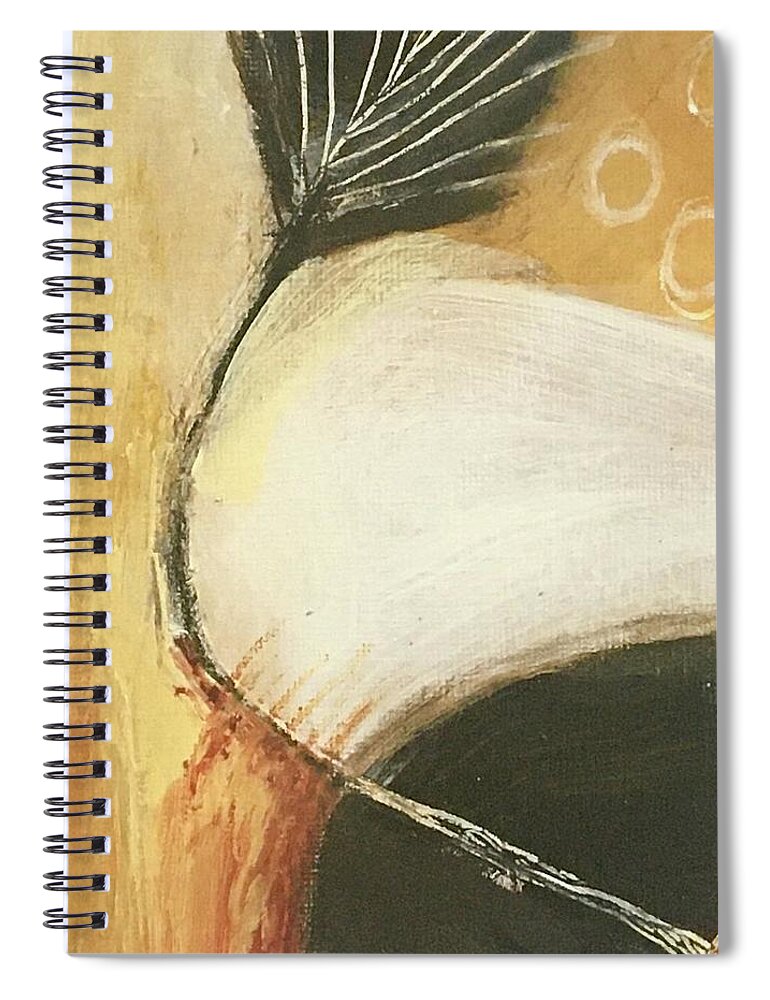 Abstractart Spiral Notebook featuring the painting Mini April 23 by Suzzanna Frank