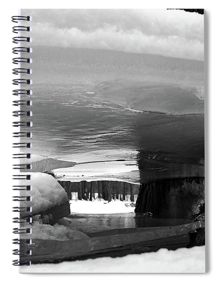 Tunnel Spiral Notebook featuring the photograph Mini Ice Tunnel by Carl Marceau