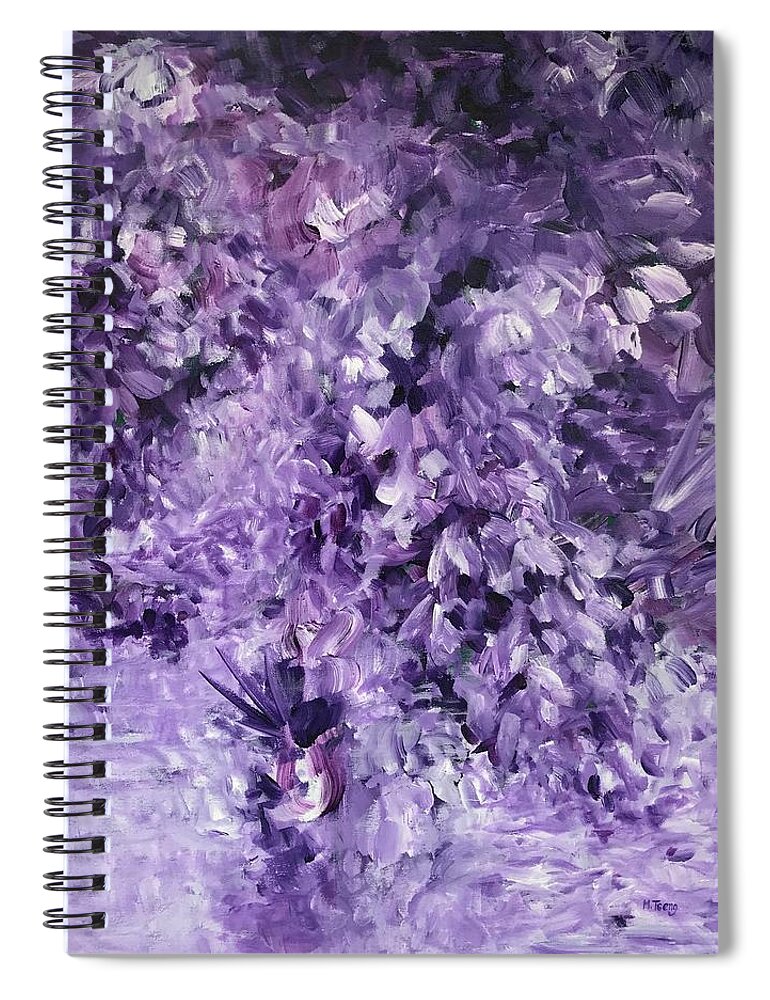 Mirage Spiral Notebook featuring the painting Mirage #2 by Milly Tseng