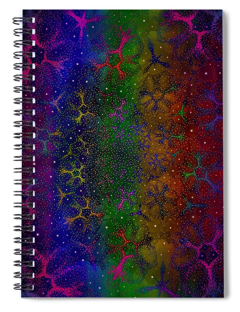 Abstract Spiral Notebook featuring the digital art Mirror Neurons by Nick Heap