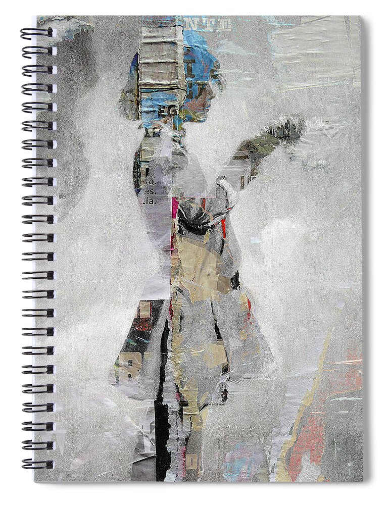 Digitalart Spiral Notebook featuring the digital art Miss Geraldine by Gabi Hampe
