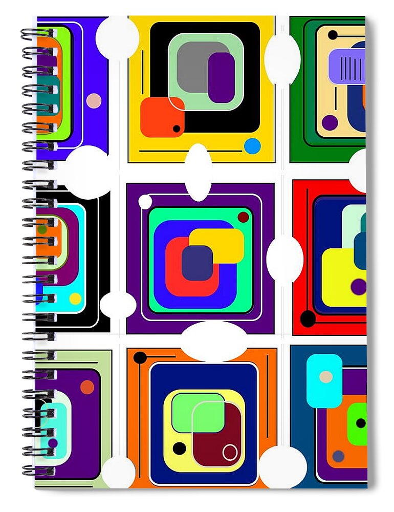 Corners Spiral Notebook featuring the digital art Missing Pieces by Designs By L