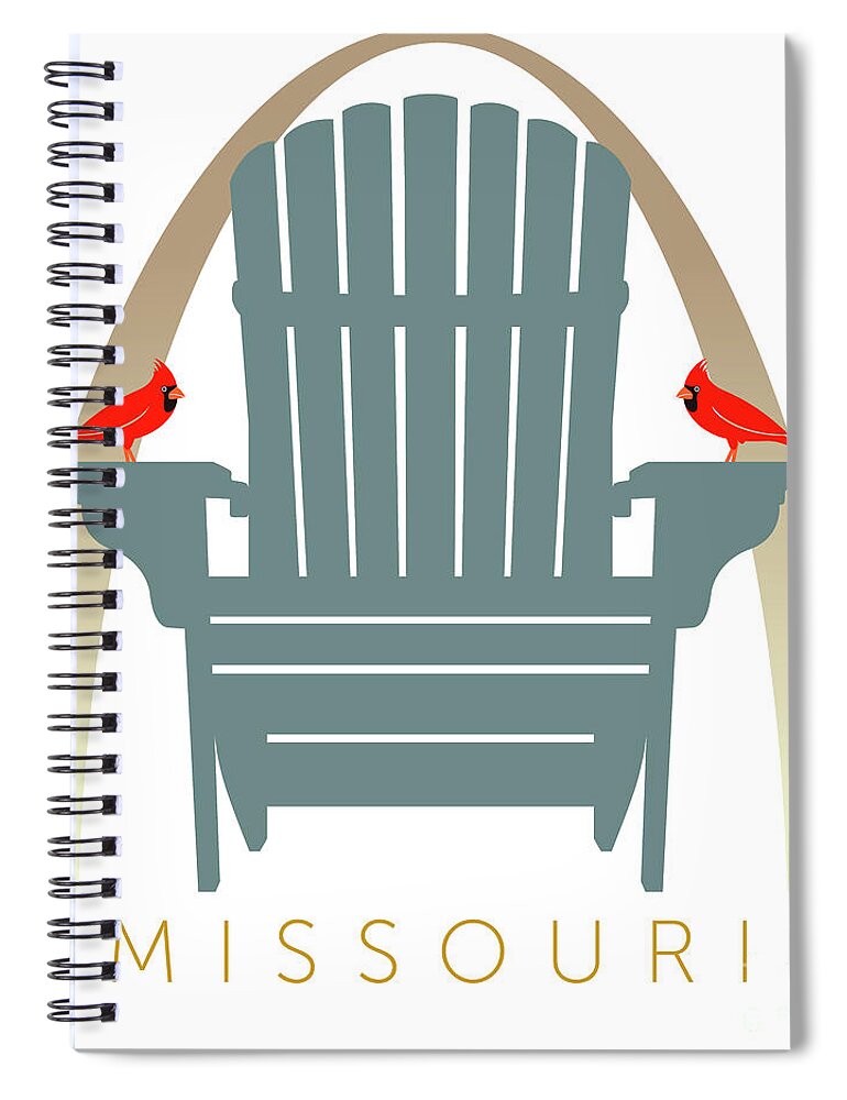 Missouri Spiral Notebook featuring the digital art Missouri by Sam Brennan