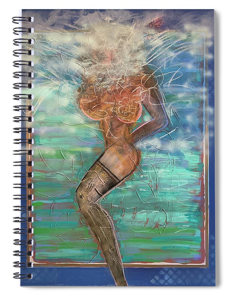 Mistress Spiral Notebook featuring the painting Mistress by Leslie Porter