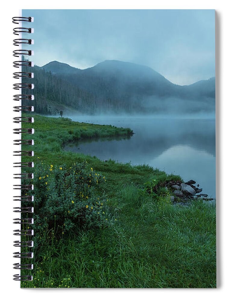 Landscape Spiral Notebook featuring the photograph Misty Mountain Lake by Seth Betterly