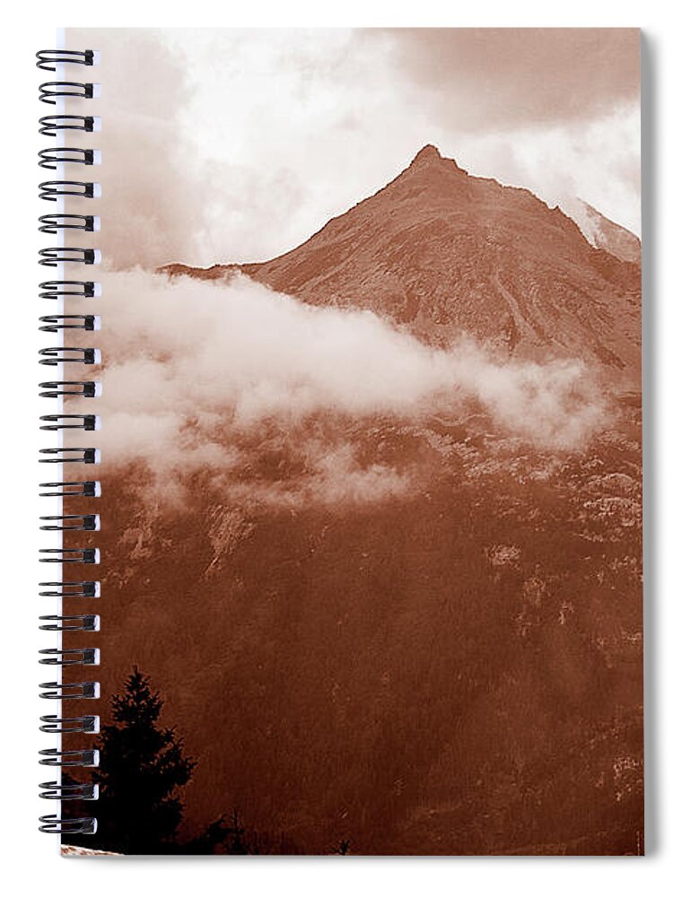 Switzerland Spiral Notebook featuring the photograph Misty Mountain Top by Brenda Kean