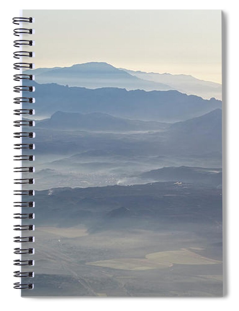 Mountain Spiral Notebook featuring the photograph Misty Mountains, Andalucia by Tony Mills