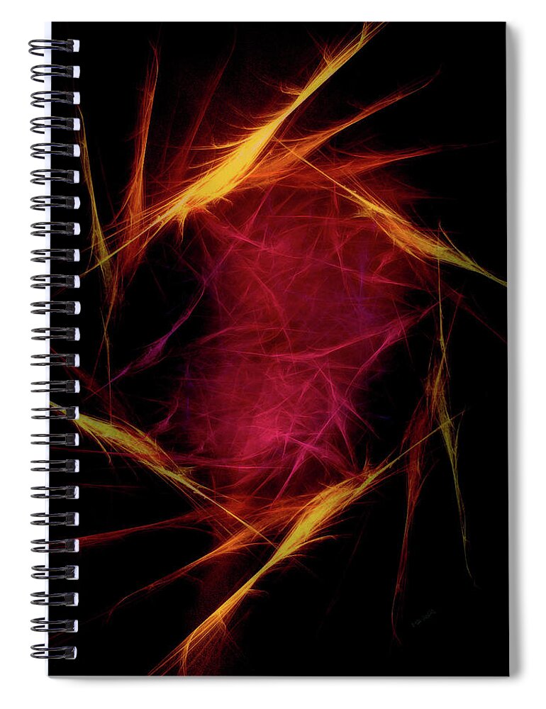  Spiral Notebook featuring the digital art Mitosis by Michelle Hoffmann