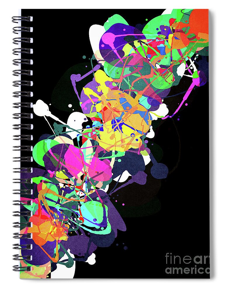 Mixed Media Spiral Notebook featuring the digital art Mixed Media Colors 1 by Phil Perkins