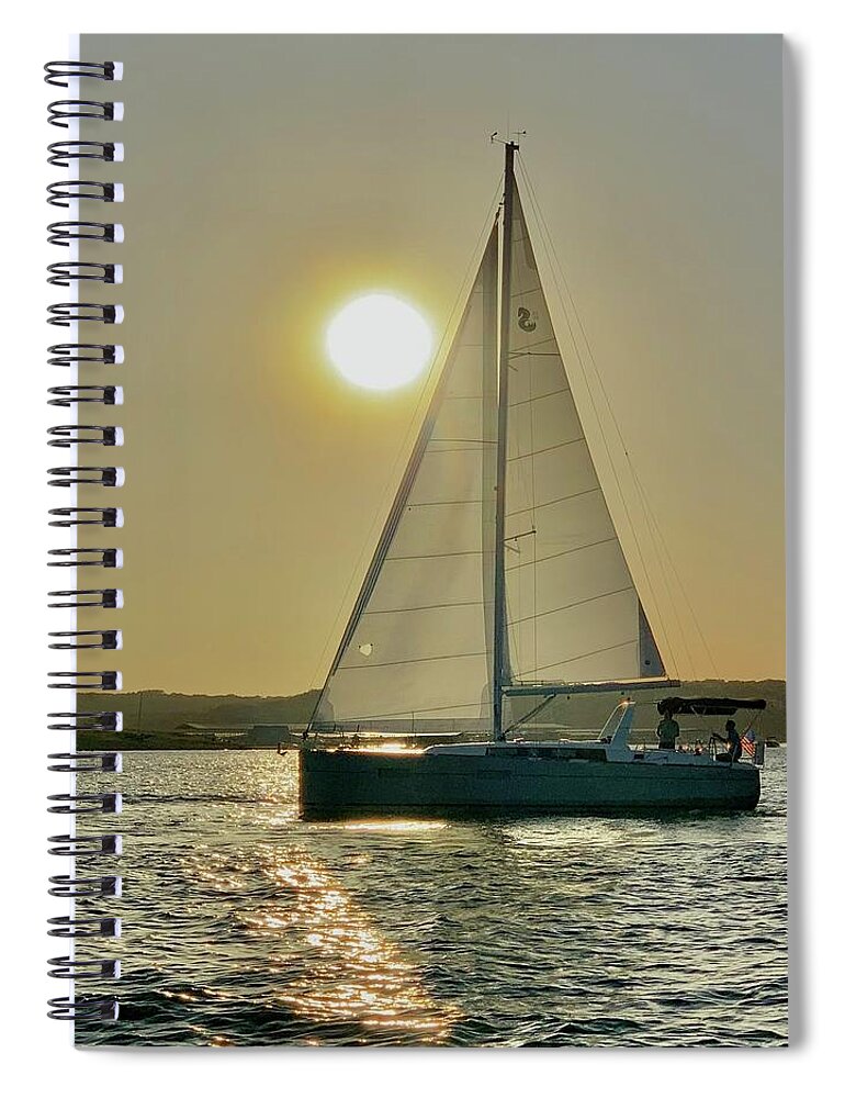 Sunset Spiral Notebook featuring the photograph Moana Sunset by Kelly Smith