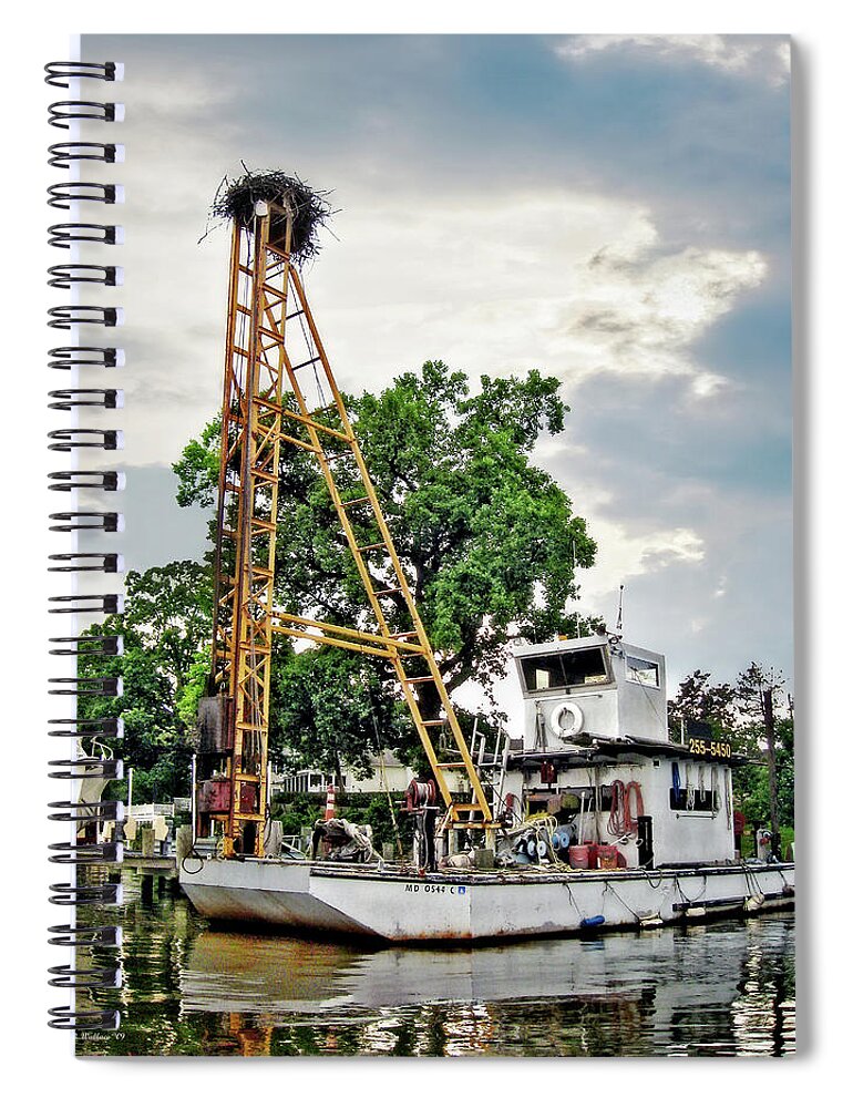 2d Spiral Notebook featuring the photograph Mobile Osprey Nest by Brian Wallace