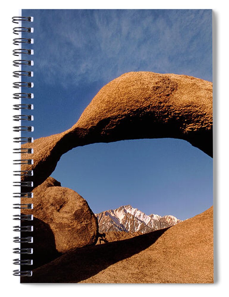 Dave Welling Spiral Notebook featuring the photograph Mobius Arch Alabama Hills California by Dave Welling
