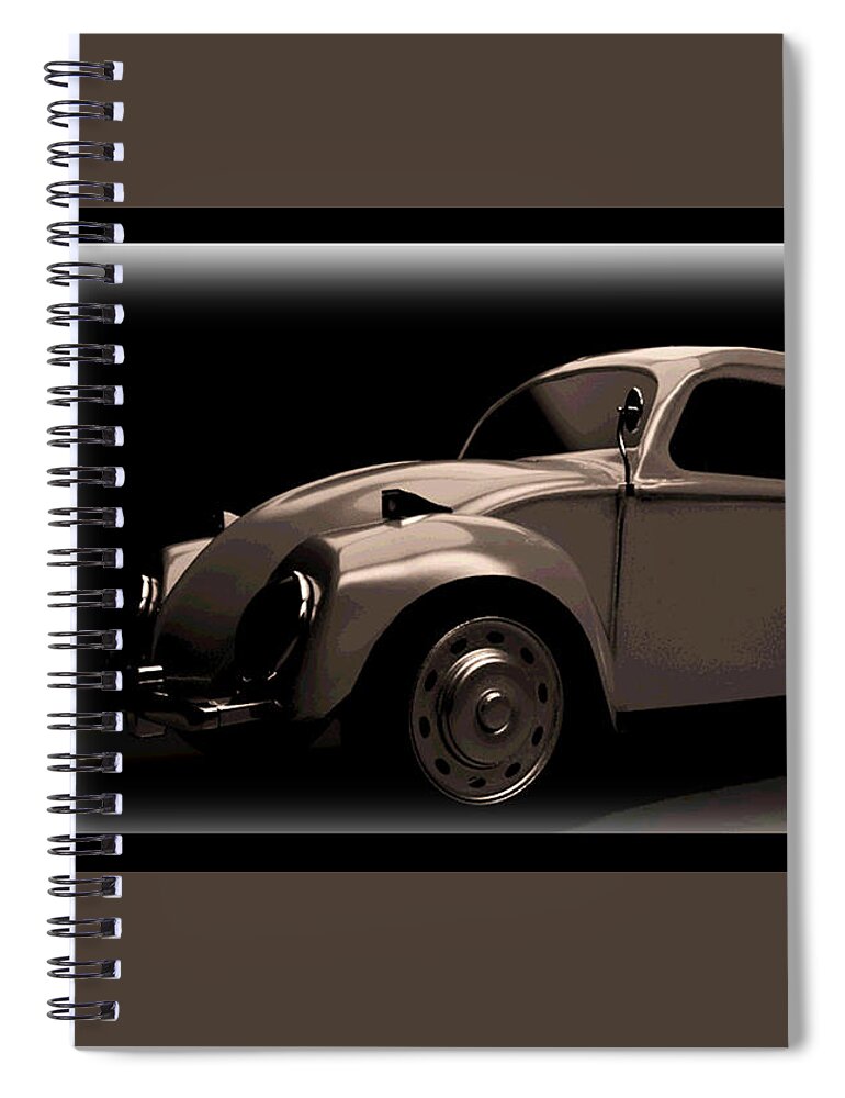 Mix Spiral Notebook featuring the digital art Model Car #4 by Rose Lewis