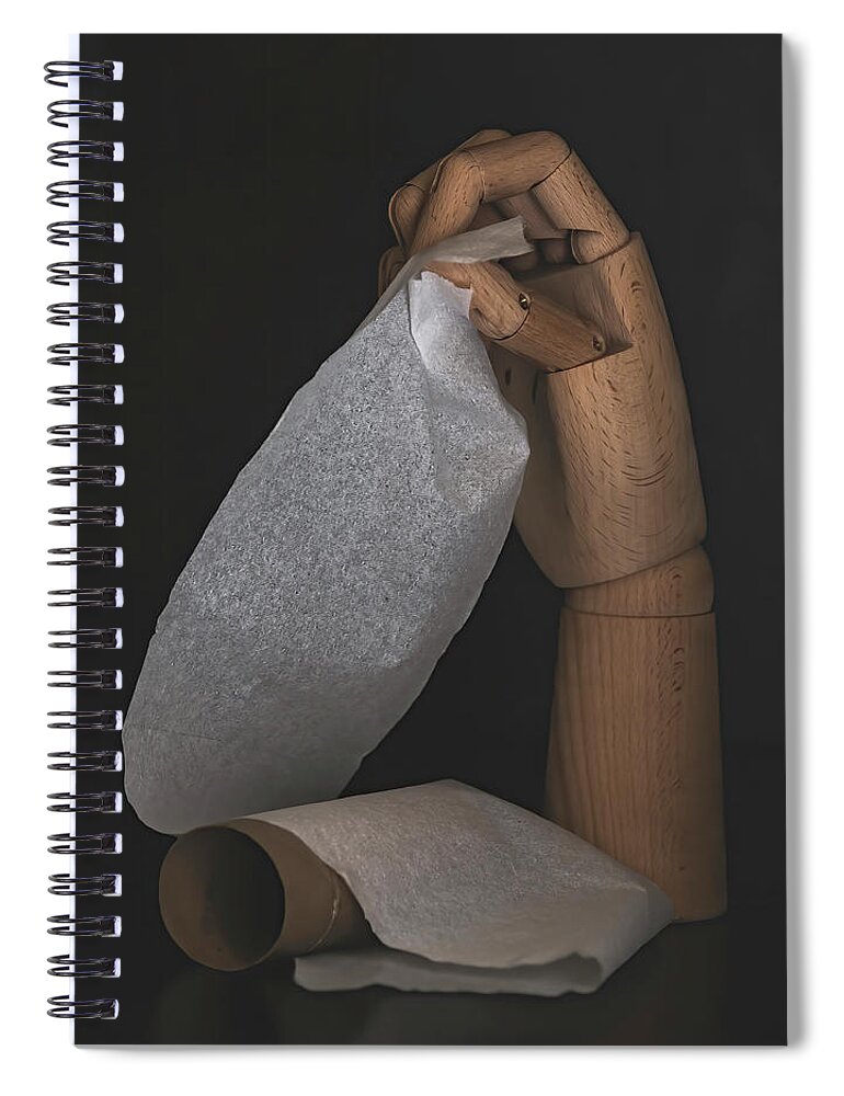 Toilet Paper Spiral Notebook featuring the photograph Modern Concerns by Holly Ross