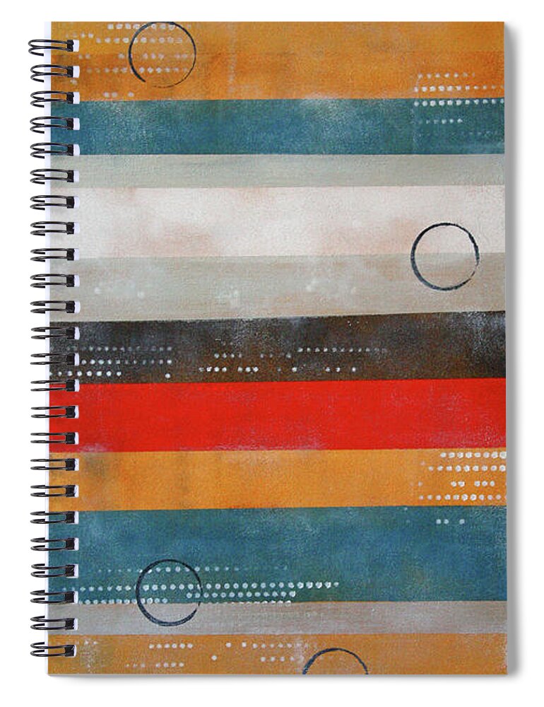 Abstract Painting Spiral Notebook featuring the painting Modern Lines Painting by Kathleen Artist PRO