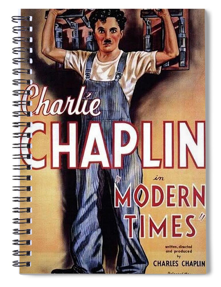 Modern Times Spiral Notebook featuring the photograph Modern Times, 1936 by Vintage Hollywood Archive