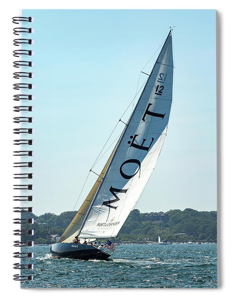 Moet Spiral Notebook featuring the photograph Moet Sailing by Denise Kopko