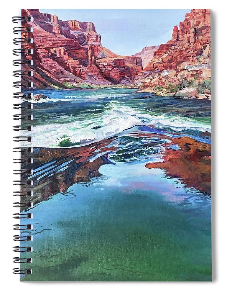 Water Spiral Notebook featuring the painting Momentum, Grand Canyon by Page Holland
