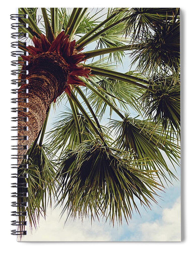 Monaco Spiral Notebook featuring the photograph Monaco Palm by Melanie Alexandra Price