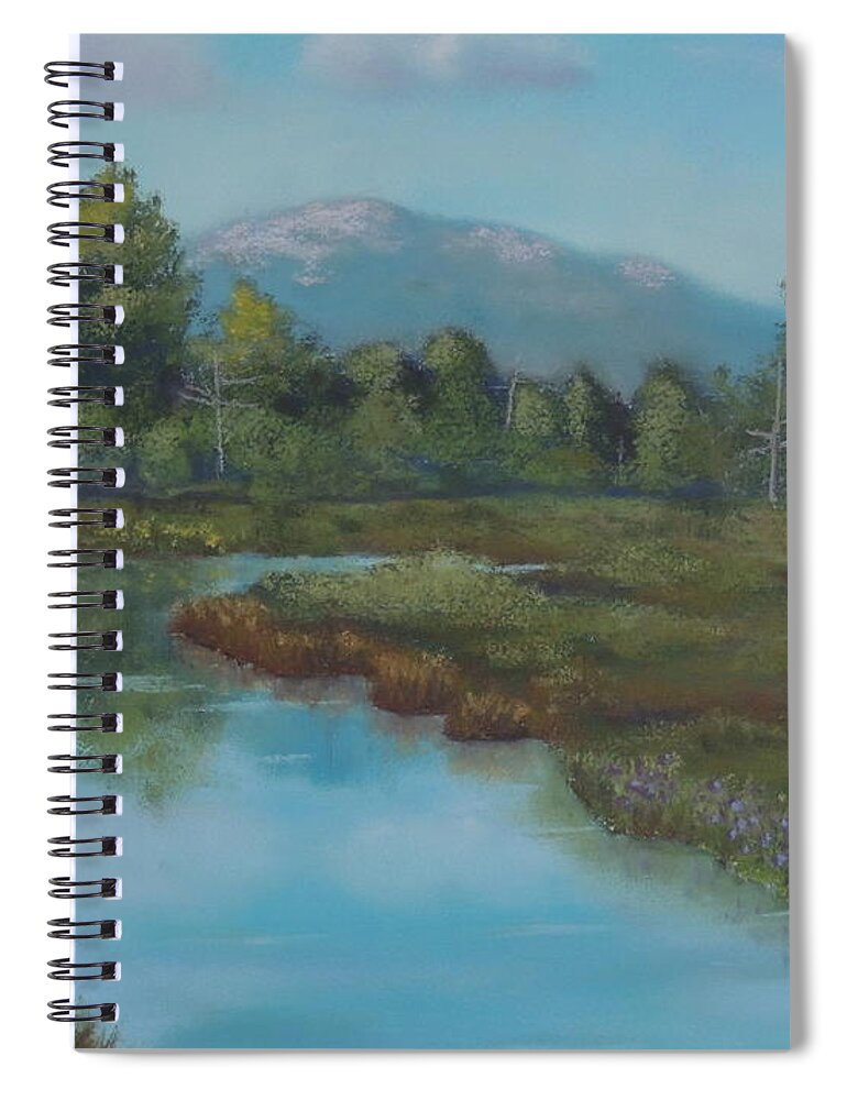 Monadock Spiral Notebook featuring the pastel Monadnock Reflections by Carol Corliss