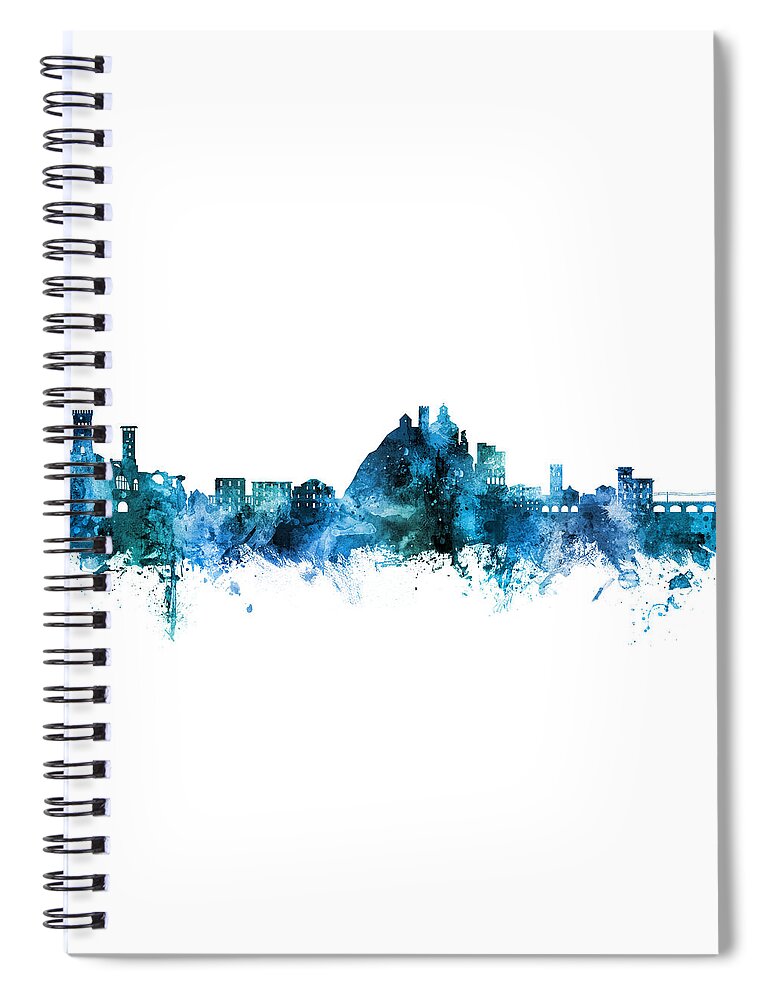 Monterosso Al Mare Spiral Notebook featuring the digital art Monterosso al Mare Italy Skyline #28 by Michael Tompsett