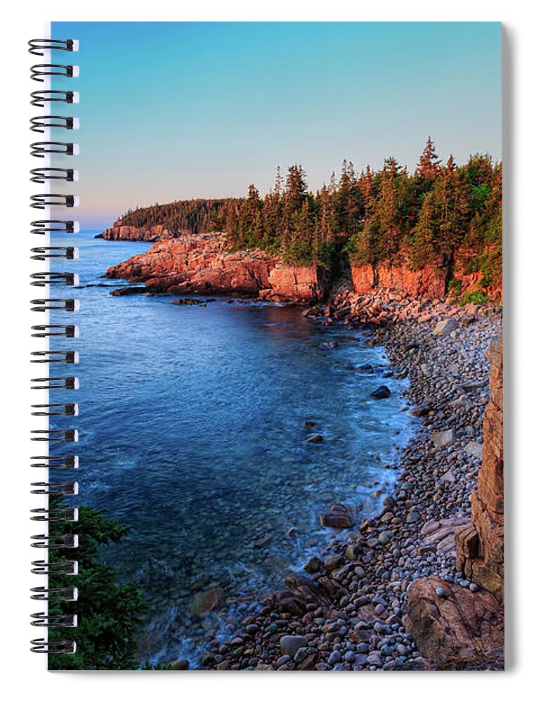Acadia Spiral Notebook featuring the photograph Monument Cove, Acadia NP by Jeff Sinon