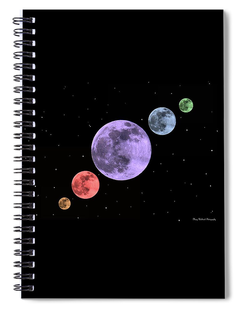 Moon Spiral Notebook featuring the photograph Moody Moons by Mary Walchuck