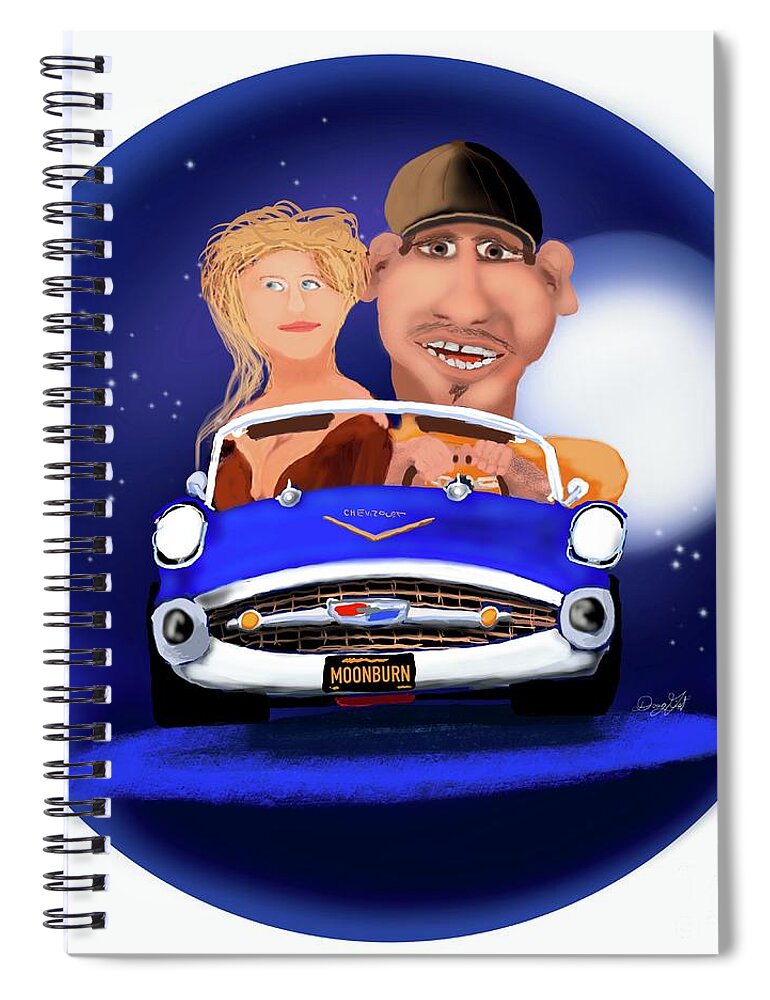 Convertible. Chevrolet Spiral Notebook featuring the digital art Moomburn 1957 Chevy Ragtop by Doug Gist