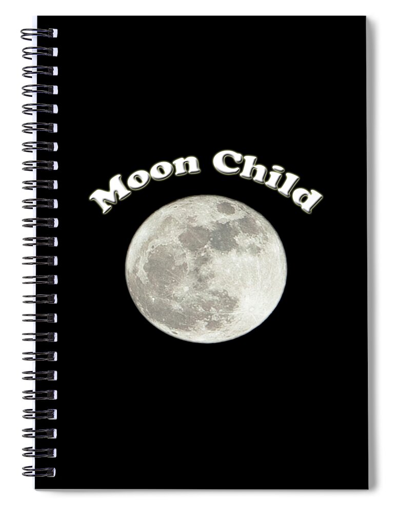 Moon Spiral Notebook featuring the photograph Moon Child by Rocco Leone
