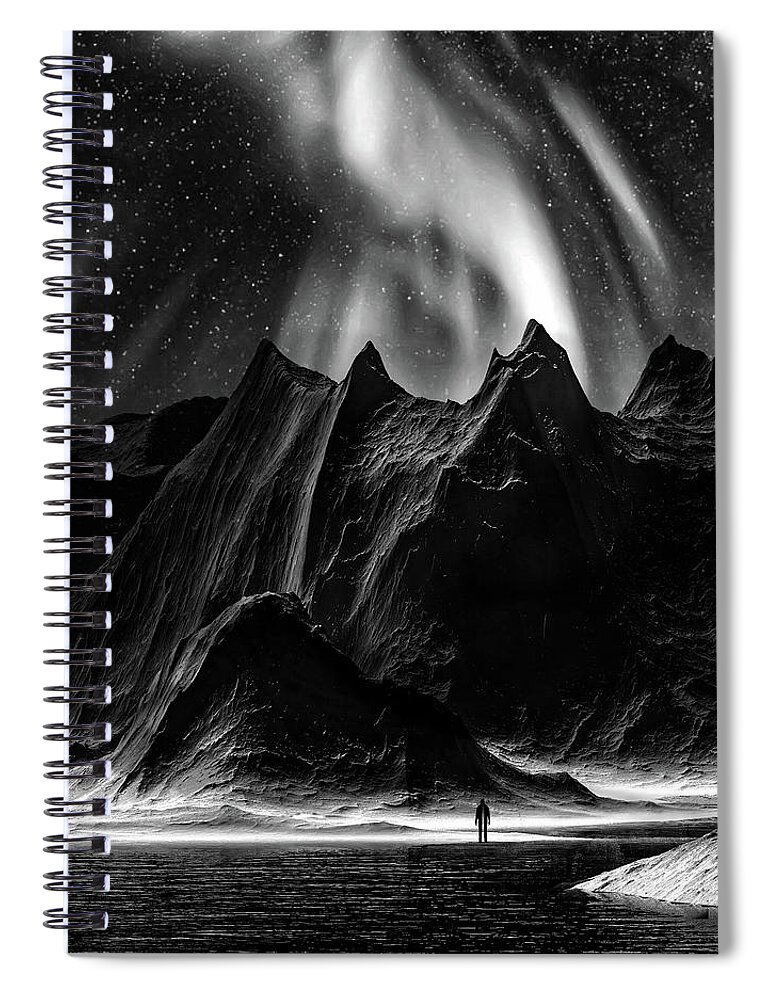 Fine Art Spiral Notebook featuring the photograph Moon escape by Sofie Conte