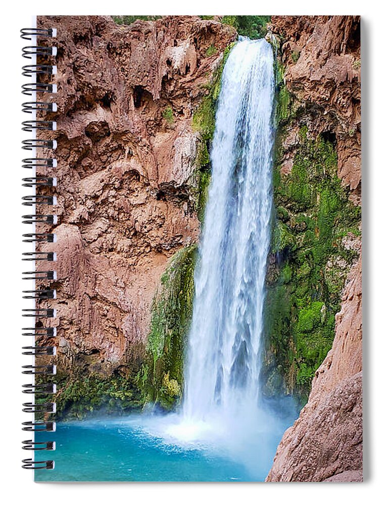 Mooney Falls Spiral Notebook featuring the photograph Mooney Falls by Bonny Puckett