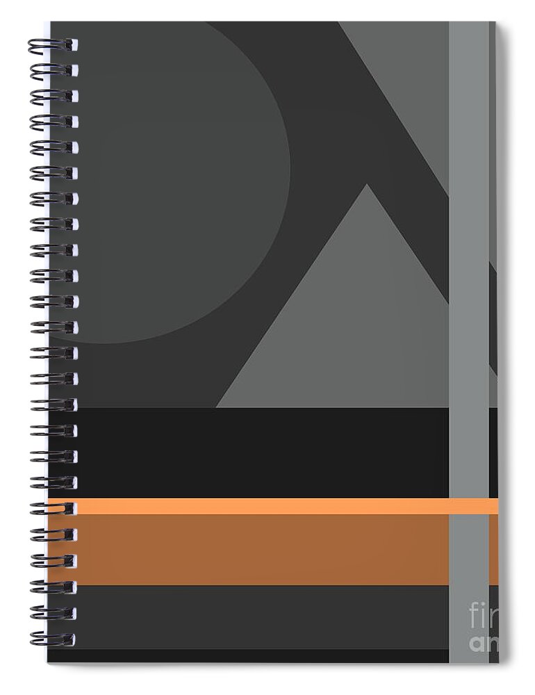 Grey Spiral Notebook featuring the digital art Moonlight in Ghiza by Wade Hampton