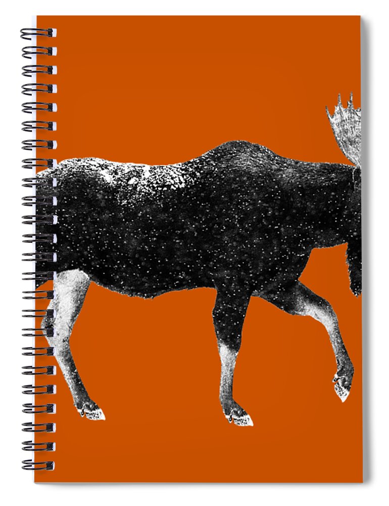 Moose Spiral Notebook featuring the photograph Moose Shirt Design by Max Waugh