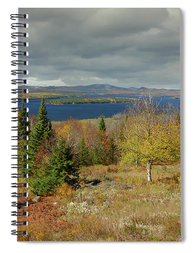 Fall Color Spiral Notebook featuring the photograph Mooselookmeguntic by Guy Whiteley